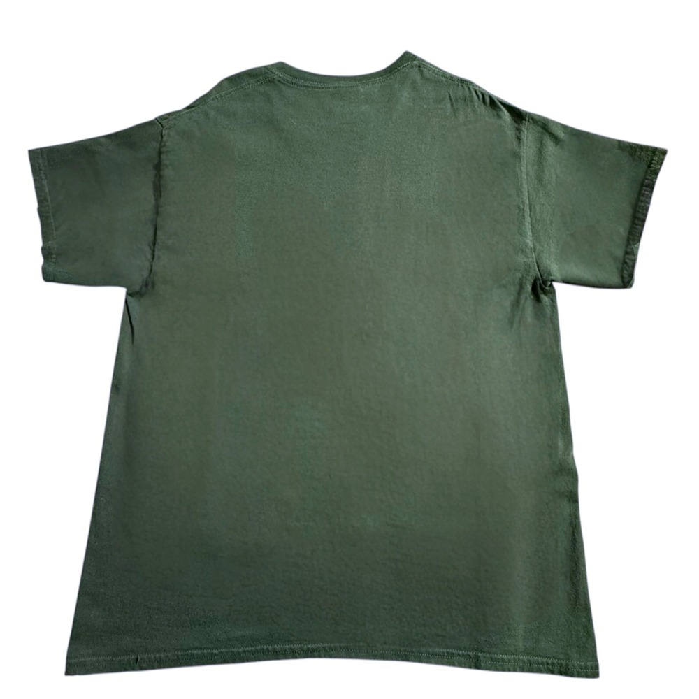 Gildan Mens Forest Green Dachshund Pumpkin Halloween Graphic T-Shirt Large - Picture 4 of 8